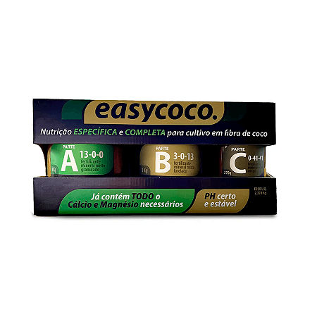 Kit EasyCoco - Fertilizantes completos para cultivo em Coco 2,27kg