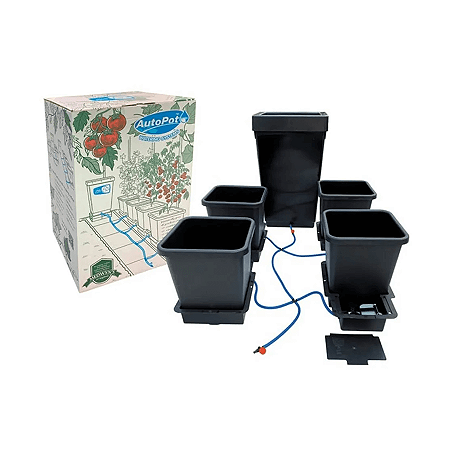 4Pot System Kit Para Cultivo Autoirrigavel com tanque de 47 litros, 4 Pot de 15 litros e acessórios AutoPot - 9mm