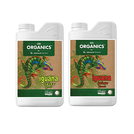 Kit de nutrientes base ORGÂNICO Advanced Nutrients - Iguana Grow e Bloom 2x1L