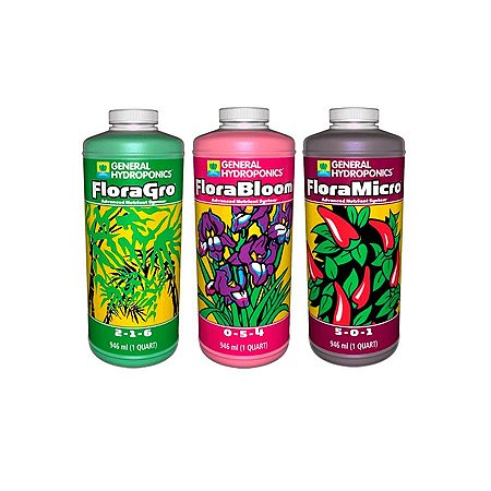 Kit Floraseries - Grow + Micro + Bloom 946ml - General Hydroponics