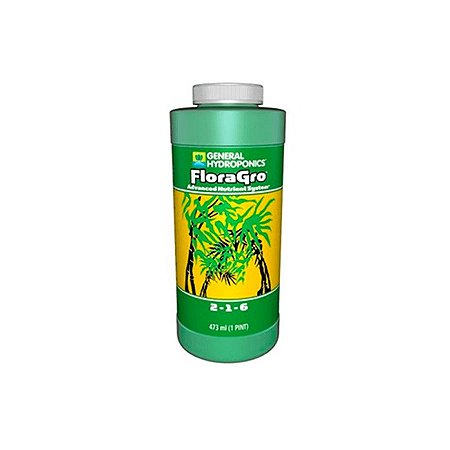 FloraGro 2-1-6 473ml General Hydroponics - Fertilizante base de Crescimento