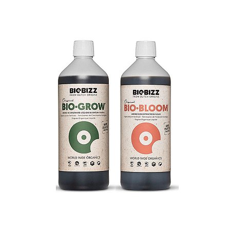 Kit Bases BioBizz Orgânico Grow + Bloom 2x250ml