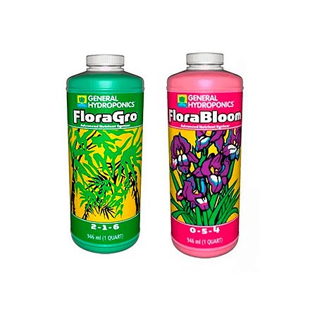 Kit General Hydroponics Floraseries Duo - Grow e Bloom 2x946ml