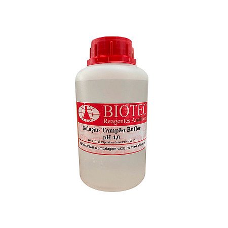 Solução Tampão Buffer - pH 4.00 - 500ml - BIOTEC