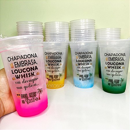50 unidades Copo balada Degradê 700ml