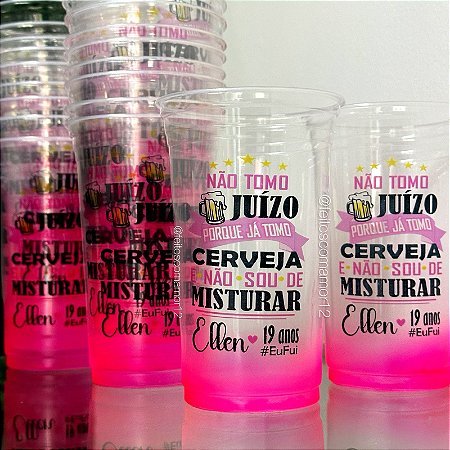50 unidades Copo balada Degradê 500ml