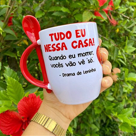 Caneca com colher Mãe