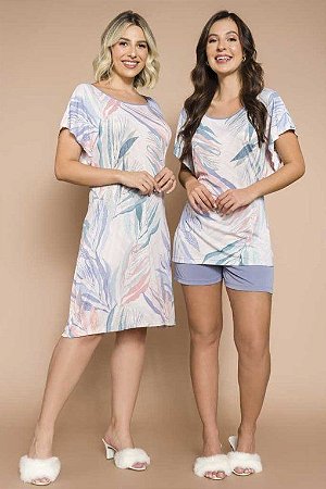Robe Feminino Preto Rendas Bicolor Microfibra - Monthal Homewear