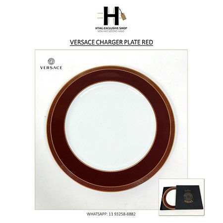 SOUSPLAT RED – VERSACE CHARGER PLATE RED – 12 PEÇAS