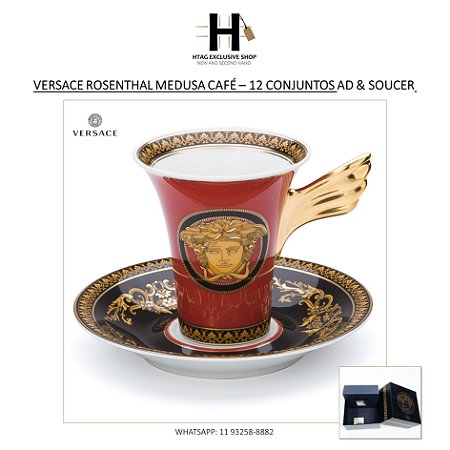 VERSACE ROSENTHAL MEDUSA CAFÉ – 12 CONJUNTOS AD & SOUCER (24 PEÇAS)