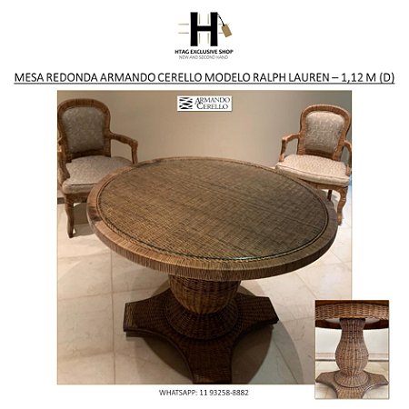 MESA REDONDA ARMANDO CERELLO RALPH LAUREN – 1,12 M (D)