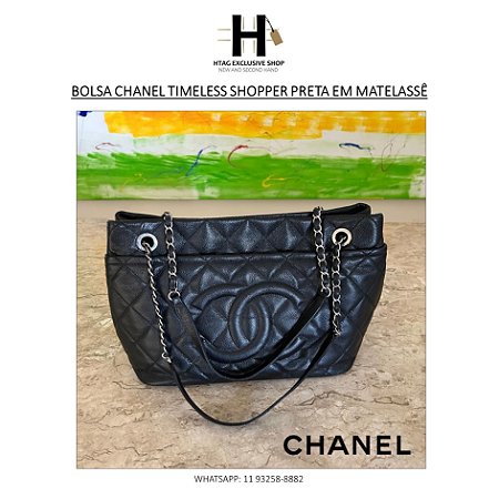 BOLSA CHANEL TIMELESS SHOPPER PRETA