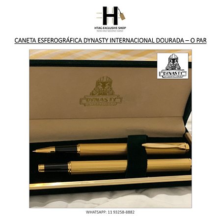 CANETA ESFEROGRÁFICA DYNASTY INTERNACIONAL DOURADA – O PAR
