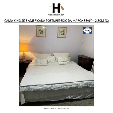 CAMA KING SIZE AMERICANA POSTUREPEDIC DA MARCA SEALY – 2,30M (C)