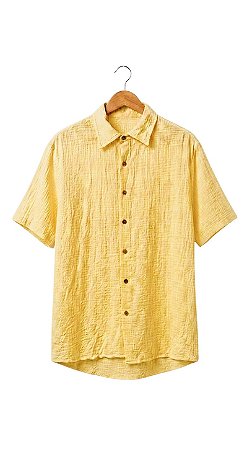 Camisa de Algodão Rústico Amarelinha
