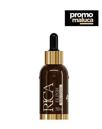Elixir Rica Brilho Extremo - Profissional Brilho Intenso e Reparação de Pontas 50mL