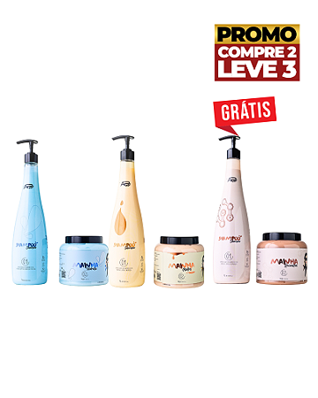 Compre 1 Mainha Hidrata, 1 Nutre e ganhe um Mainha Reconstrói Grátis