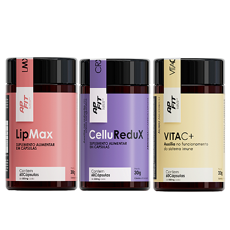 Combo AP FIT suplementar CelluRedux + LipMax + VitaC+
