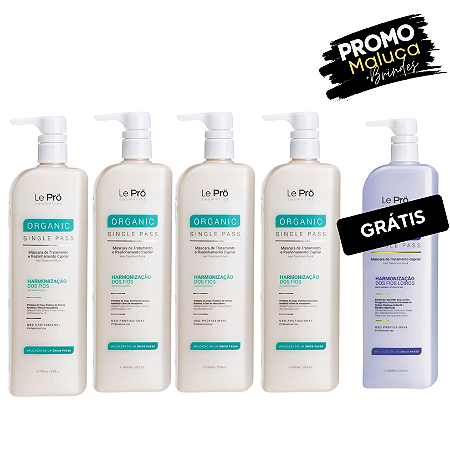 Alisamento Progressivo Organic Passo Único – Le Prö” - Combo 4 Unidades + Grátis 1 Le Prö” Blond