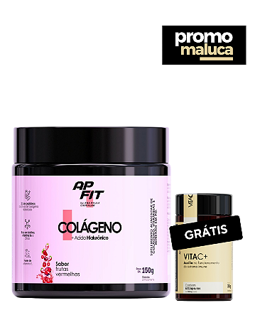 Colágeno Hidrolisado – Sabor Frutas Vermelhas + Grátis Vita C+