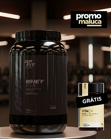 Whey Protein APFIT – Sabor Chocolate, 900g + Grátis Vita C +