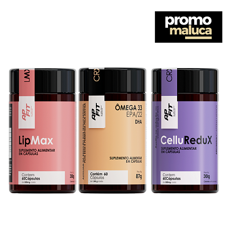 Combo Emagrecimento Inteligente CelluRedux + LipMax + Omega 3