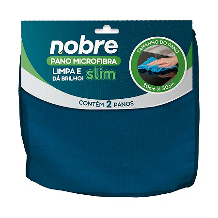 Pano de Microfibra Nobre Azul 30cmx30cm C/2