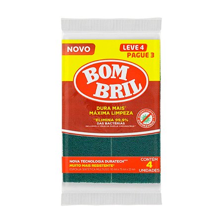 Esponja Multiuso Amarela Bombril Pague 3 Leve 4