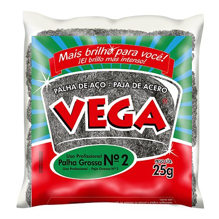 Palha de Aço Grossa Nº2 Vega 25g