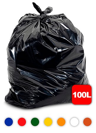 Saco de Lixo 100L com 100 Unidades
