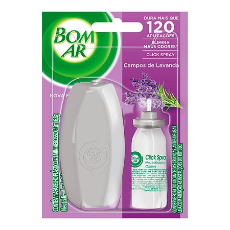 Neutralizador Click Spray Lavanda Bom Ar Aparelho + Refil 12ml