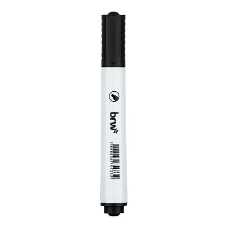 Marcador para Quadro Branco Ponta Redonda Preto BRW