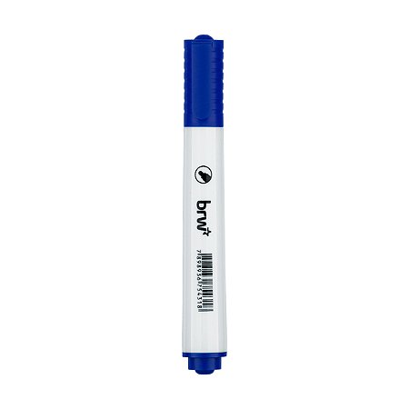 Marcador para Quadro Branco Ponta Redonda Azul BRW