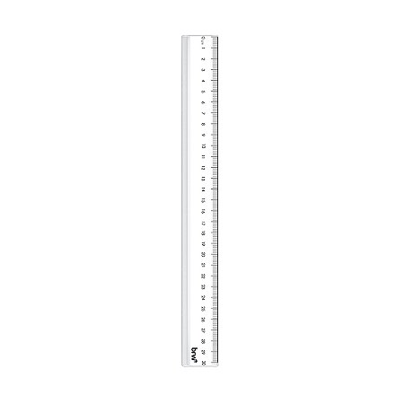 Régua Plástica Cristal 30cm BRW