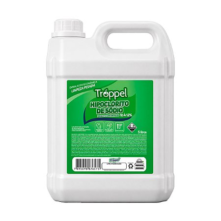 Hipoclorito de Sódio 12% Tróppel 5L