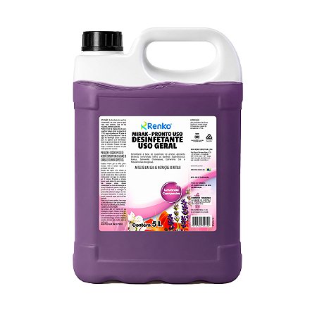 Desinfetante Renko Mirax Pronto Uso Lavanda Campestre 5L