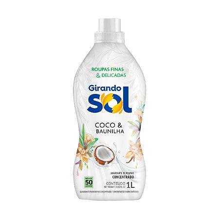 Amaciante Concentrado Girando Sol Coco e Baunilha 1L