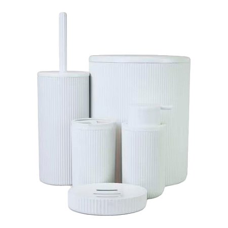 Conjunto para Banheiro Branco Nobre Mood 5 Peças