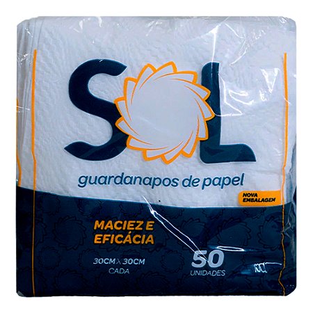 Guardanapo Folha Simples Sol - 30cmx30cm - 50 Folhas