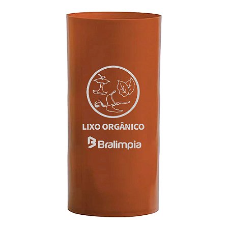 Lixeira Sem Tampa Bralimpia Orgânico Marrom 23L