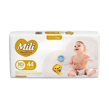 Fralda Mili Love & Care Premium Mega XG 44 Un