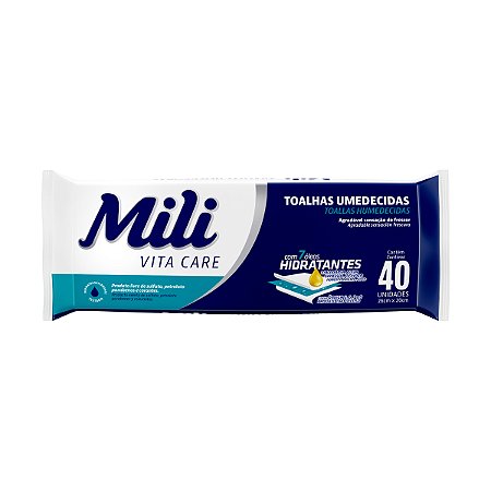 Lenço Umedecido Mili Vita Care Uso Adulto 40 Un