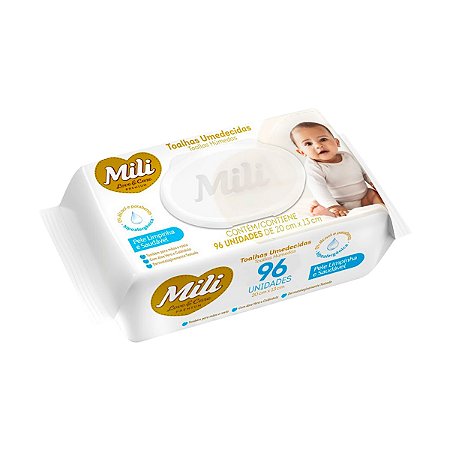 Lenço Umedecido Mili Love & Care Premium 96 Un