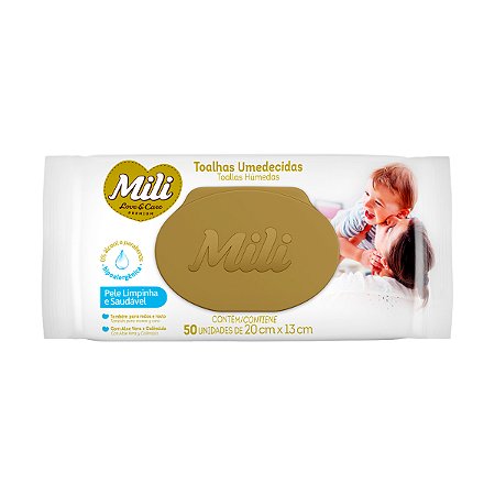 Lenço Umedecido Mili Love & Care Premium 50 Un