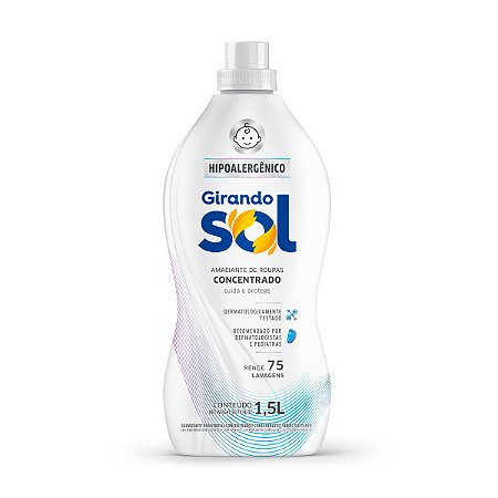Amaciante Concentrado Girando Sol Hipoalergênico 1,5L