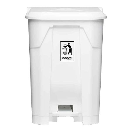 Lixeira Nobre com Pedal Branca 30L