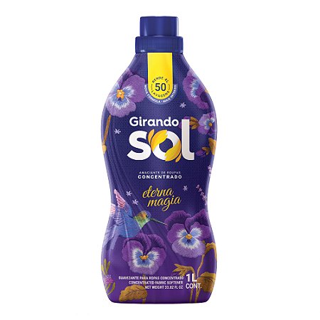 Amaciante De Roupas Concentrado Eterna Magia Girando Sol 1L