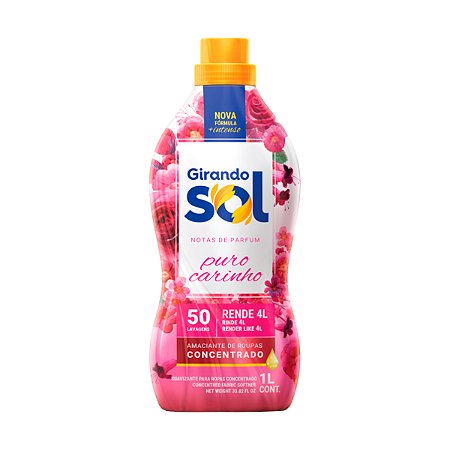 Amaciante De Roupas Concentrado Puro Carinho Girando Sol 1L