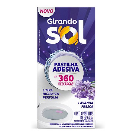 Pastilha Adesiva Girando Sol Lavanda Fresca 9g C/3