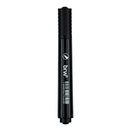 Pincel Marcador Atômico Permanente Preto BRW